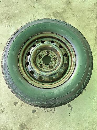 70: Колеса в сборе 195 / 70 / R 14, Зимняя шипованная, Б/у, 1 шт, Легковые, Железные, отверстий - 5 — 1