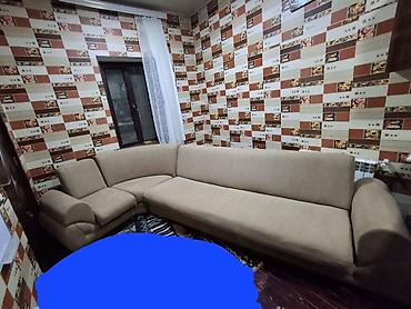 kunc divan ortukleri: Künc divan – yumşaq bej rəngli, geniş oturma sahəsi ilə. - L‑şəkilli — 1