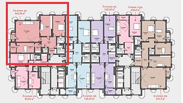 авангард кв: 3 комнаты, 141 м², Элитка, 4 этаж, ПСО (под самоотделку) — 2