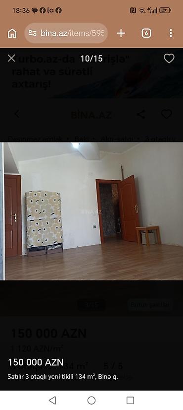 balaxanı satilan evler: 3 otaqlı, Yeni tikili, 134 kv. m — 10