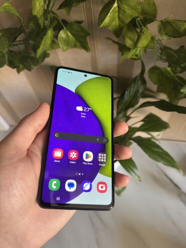 samsun j4: Samsung Galaxy A52, 128 GB, rəng - Qara, Barmaq izi, Simsiz şarj, İki sim kartlı