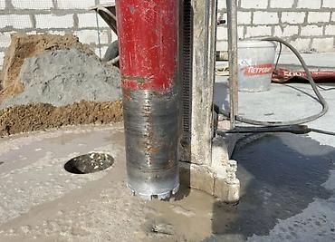 бетонные работа: Алмазное бурение отверстий в бетоне — 1