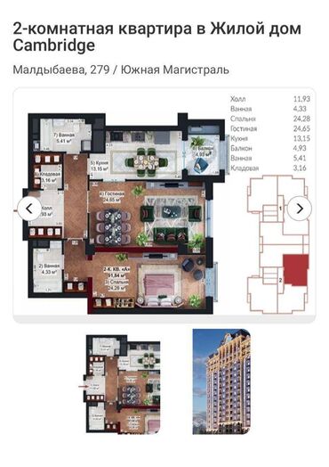 Продажа квартир: 🏡 В продаже 2-комнатная квартира в элитном ЖК Cambridge 🏙 💵