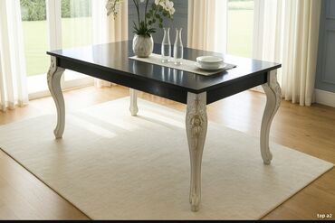 Masa və oturacaq dəstləri: Stol: - Üst səth: qara rəngli, hamar və asan təmizlənən masaüstü - -da lalafo.az — 5 Masa və oturacaq dəstləri: Stol: - Üst səth: qara rəngli, hamar və asan təmizlənən masaüstü - — 5