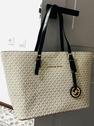 Сумка-Michael Kors с монограммным принтом MK. Под оригинал, с Турции