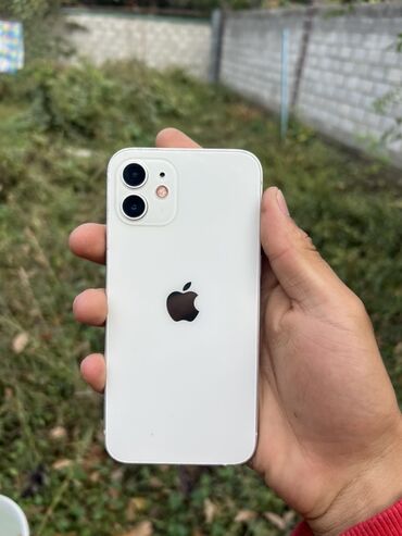 продажа мобильных номеров: IPhone 12, Колдонулган, 64 ГБ, Ак, Каптама, 100 %