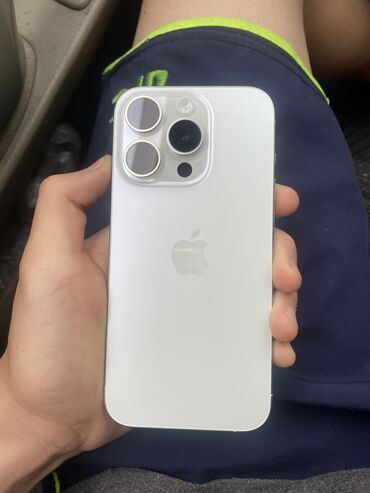 айфон 11 про макс 256 гб цена бишкек бу: IPhone 15 Pro, Колдонулган, 256 ГБ, White Titanium, Заряддоочу түзүлүш, Коргоочу айнек, Каптама, 97 %