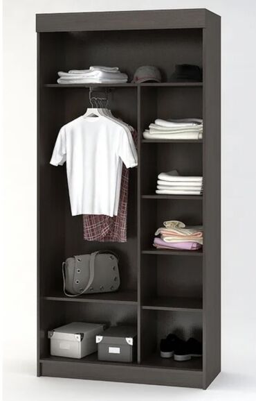 Шкафы для одежды: Шкаф для одежды, Новый, Прямой, МДФ — 7