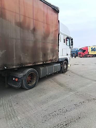 yuk maşnı: DAF XF dartqı (traktor) və tentli qoşqu • Marka/model: DAF XF • — 2