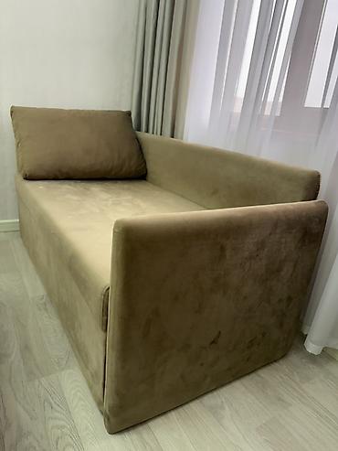 divan carpayi: Rahat və kompakt divan‑çarpayı - Rəng: açıq qəhvəyi/bej - Material — 1
