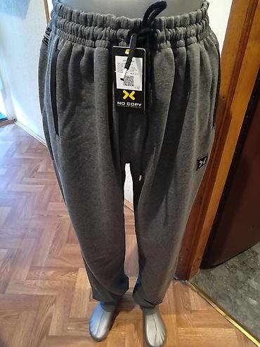 pantalone sa na: Kvalitetna muska pamucna trenerka donji deo No Copy Veliki broj 6XL — 1
