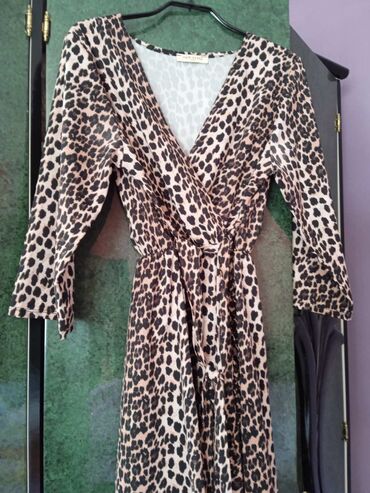 zara leopard haljina: M (EU 38), bоја - Šareno, Drugi stil, Dugih rukava