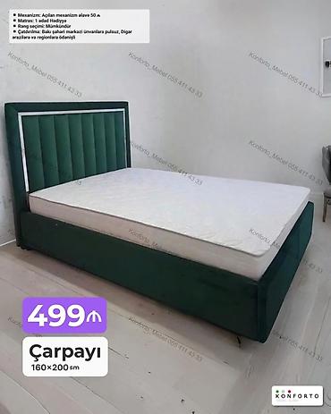 Çarpayı – 160×200 sm - Yumşaq başlıqla müasir dizayn - Rəng seçimi lalafo.az -da Çarpayı – 160×200 sm - Yumşaq başlıqla müasir dizayn - Rəng seçimi