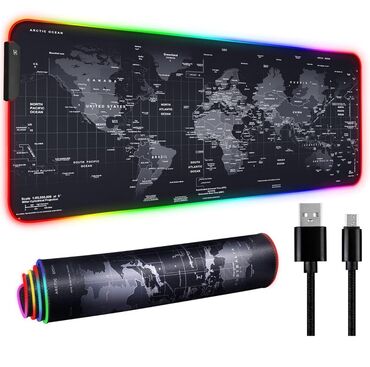 Информатика: Mousepad Rgb Map (40*90*0.45m) En -30 Sm Uzunluq - 80 Sm Qalinliq -