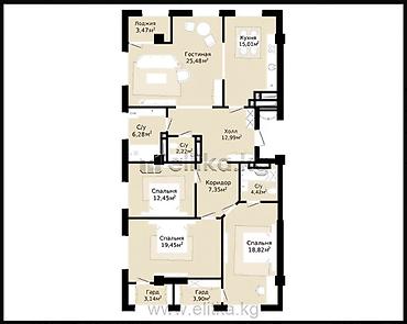 11: 4 комнаты, 135 м², Асанбай мкр Элитка, 11 этаж, ПСО (под самоотделку) — 2