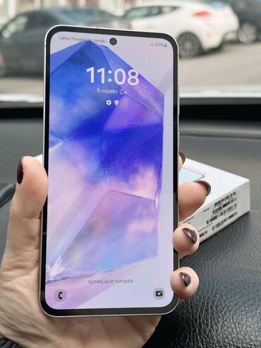 Samsung: Samsung Galaxy A55, 128 GB, rəng - Çəhrayı, Sensor, Barmaq izi, Sənədlərlə