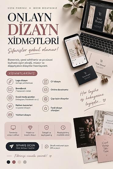 Dizayn, layihə: Onlayn dizayn xidmətləri – sifarişlər qəbul olunur Biznesiniz, şəxsi — 1