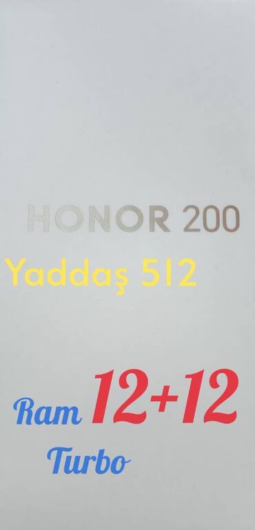 honur 200: Honor 200 Smart, 512 GB, Barmaq izi, Face ID, Zəmanət