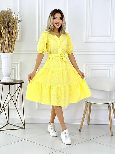 Повседневные платья: Шикарная платье на лето 
Ткань хб🧶
Размер?48
Цена🔥550сом — 10