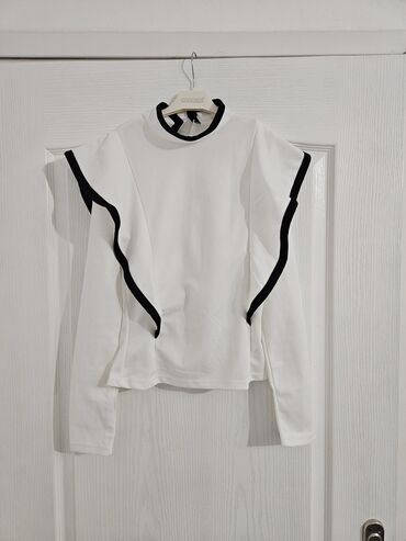 karirana košulja ženska: XS (EU 34), S (EU 36), M (EU 38), Polyester, Single-colored, color - White