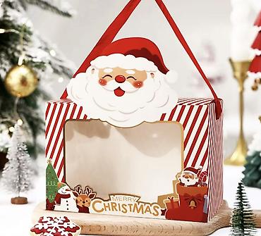 корзины свадебные: Подарочная коробка с новогодним дизайном (Merry Christmas) для — 3