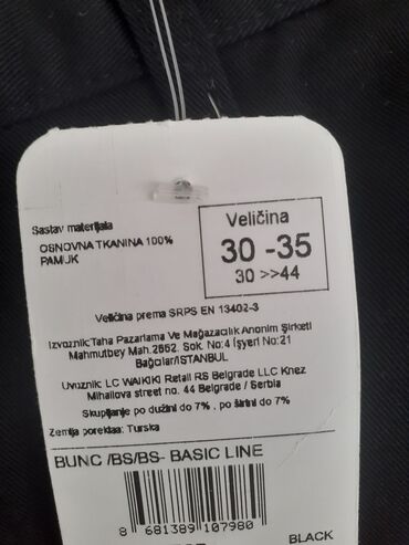 brugi jakne velicine: Pantalone, Lc Waikiki, Klasične, bоја - Crna