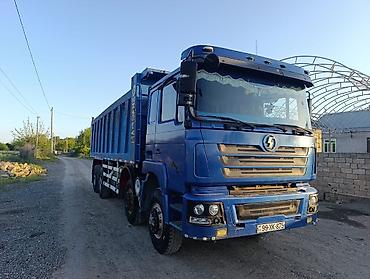 vaz 2106 mostu: Şacman (Shacman) 8x4 ağırtonnajlı samosval - Gövdə: mavi, yüksək — 2