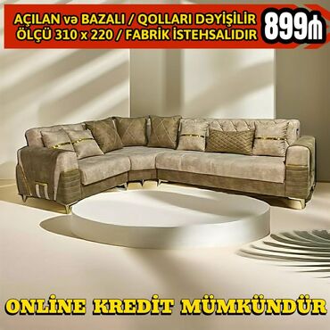 Masa və oturacaq dəstləri: Künc divan, Açılan, Bazalı, Şəhərdaxili pulsuz çatdırılma