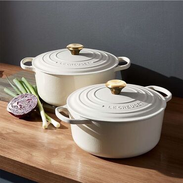 крышка л: Le Creuset Кастрюля круглая 4,2 л меренга Meringue 5 000 Доставка