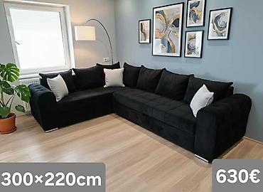 Ugaone garniture: Ugaona garnitura 300×220 cm - Prostrana L‑forma sa dubokim sedištima — 6