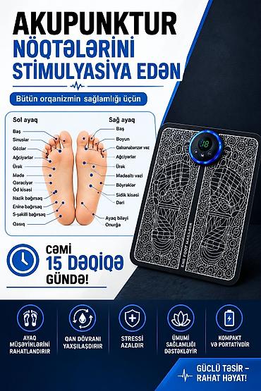ucuz maqintafon: 🔥 AYAQLAR ÜÇÜN EMS MASAJ CİHAZI — CƏMİ 18 AZN! 🔥 🦶 Yorğun ayaqlar üçün — 3