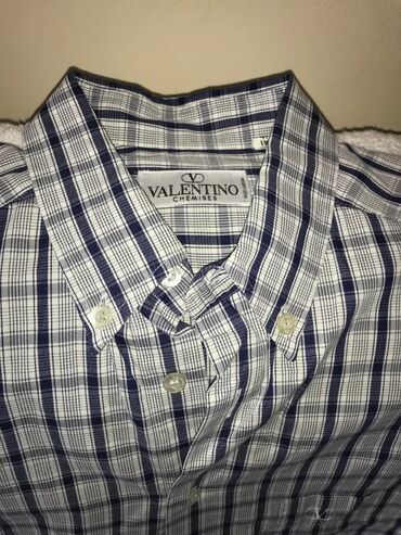 Košulje: Košulja Na duge rukave, L, Valentino, bоја - Siva, Pamuk — 12