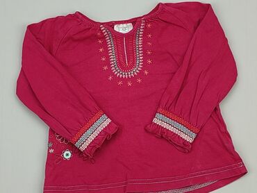 czerwone eleganckie bluzki: Bluzka, F&F, 9-12 m, stan - Dobry