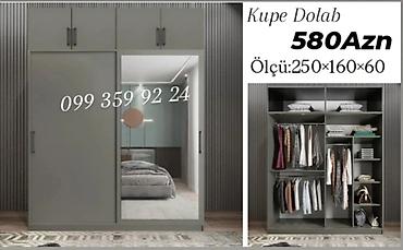 skaf kupe: Kupe Dolab - Model: sürgülü qapılı kupe dolab - Rəng: boz ton - Bir — 1