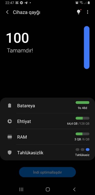 Samsung: Samsung Galaxy Note 9, 128 GB, rəng - Qara, Düyməli, Sensor, Barmaq izi