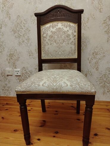 laqa taxta: Qonaq otağı üçün, İşlənmiş, Açılan, Yumru masa, 6 stul