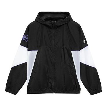badfive: Ветровка Li-Ning BadFive Logo Loose Fit Jacket “Black White” - Цвет — 2
