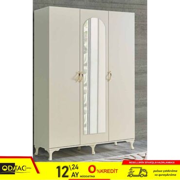 Шкафы: Шкаф-вешалка, Новый, 3 двери, Распашной, Прямой шкаф, Азербайджан