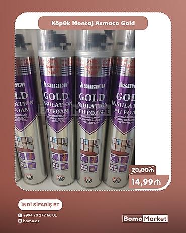 sintepon material: Asmaco Gold Insulation PU Foam – peşəkar montaj və izolyasiya üçün — 1