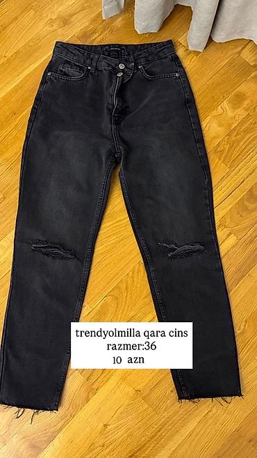 tulum cins: Brend: Trendyolmilla Məhsul: Qara cins şalvar Rəng: Qara Kəsim — 1