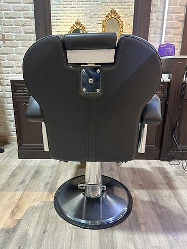 Salon, tibbi kreslolar: Peşəkar bərbər/kosmetologiya kreslosu - Rəng: qara - Material: yumşaq — 2