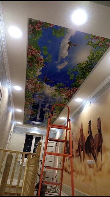 Натяжной потолок: Натяжной потолок Глянцевое, Матовое, 3D потолки Бесплатный замер, Гарантия, Монтаж — 8