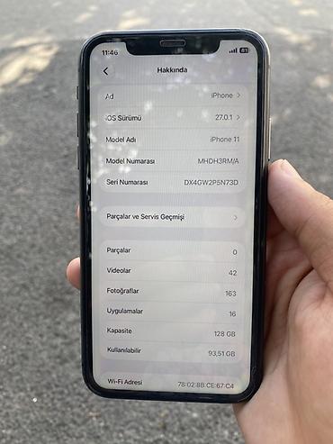 apple notebook: IPhone 11, 128 GB, Qara, Face ID — 7