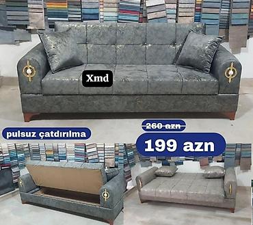 çarpayıların satışı: Mavi məxmərə bəzəkli iki nəfərlik taxt. - Yüksək, şaquli tikişli — 1