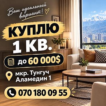 аренда квартиры в аламедин 1: Ищу к покупке: однокомнатную квартиру. Пожелания: - Район: мкр — 1