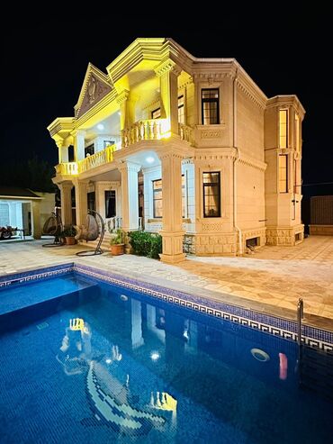 Bağ evlərinin kirayəsi: Elit üslubda iki mərtəbəli 4 yataqlı villa - Klassik memarlıq: hündür — 1
