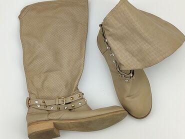 bluzki z kaszmiru damskie: High boots for women, 38, condition - Fair