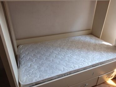 двухъярусные кровати со шкафом: Oğlan və qız üçün, Çarpayı, Matras ilə, Siyirməli, MDF
