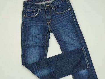 mom jeans cena: Spodnie jeansowe, H&M Kids, 12 lat, 146/152, stan - Dobry