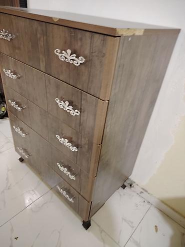 Комоды: Ağac fakturalı 5 çekmecəli komod - Material: laminat/LDSP ağac — 4
